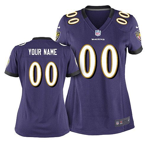 Baltimore Ravens Women Custom Jerseys 003